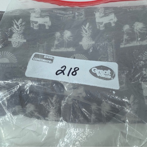 Travis Mathew Gray and Black Board Shorts with Geometric Pattern - Picture 9 of 9